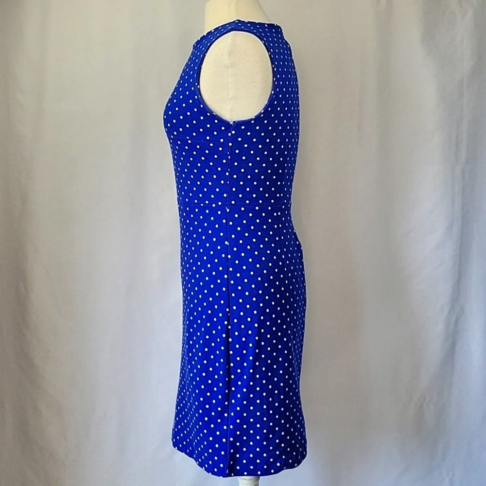 Old Navy Polka Dot Sheath Dress Periwinkle Blue & White Size Small - Picture 4 of 11